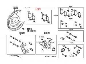 فحمات فرامل خلفية