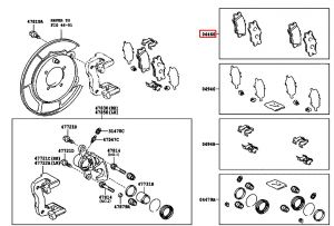 فحمات فرامل خلفية