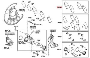 فحمات فرامل خلفية
