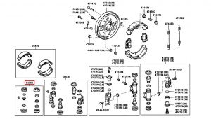 طقم إصلاح سلندر فرامل خلفي