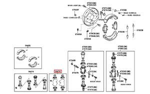 طقم إصلاح سلندر فرامل خلفي