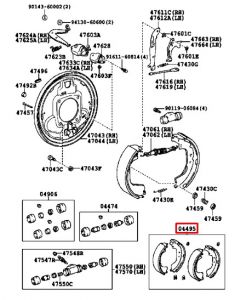 طقم قماشات فرامل خلفية