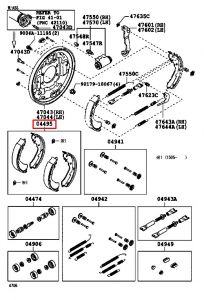 طقم قماشات فرامل خلفية