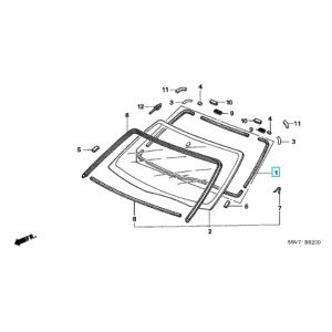 طقم ربلات زجاج أمامي