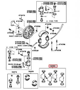 طقم إصلاح سلندر فرامل خلفي