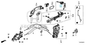 قفل باب و مفتاح أمامي يسار