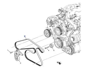 سير مضخة الماء و الكمبروسر و الدينمو و مضخة الدركسون