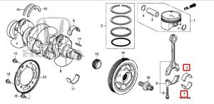 سبيكة عامود الكرنك المتحركة (E) (اصفر) (DAIDO)