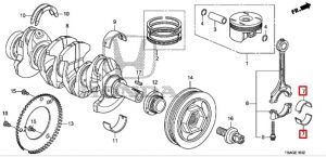 سبيكة عامود الكرنك المتحركة (F) (أحمر) (DAIDO)