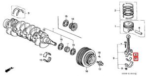 سبيكة عامود الكرنك المتحركة (G) (أحمر) (DAIDO)