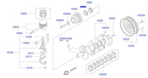 ترس عامود الكرنك لمضخة الزيت