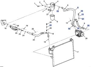 خرطوم الكومبريسور و رديتر المكيف