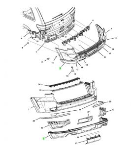 جلدة صدام خلفي سفلية