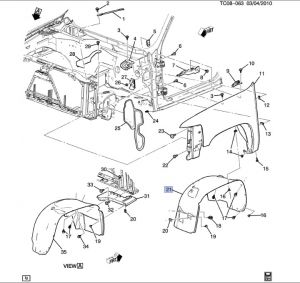 بطانة رفرف أمامي يسار