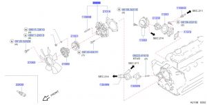 مضخة ماء تبريد الماكينة