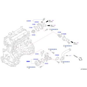 مضخة ماء تبريد الماكينة
