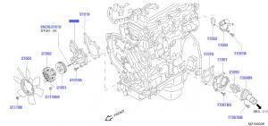 مضخة ماء تبريد الماكينة