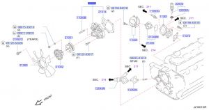 مضخة ماء تبريد الماكينة