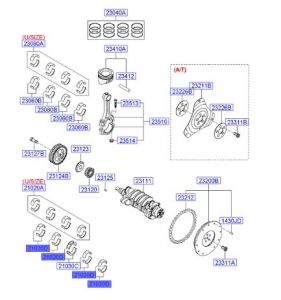 جوز سبايك عامود كرنك ثابته مقاس استاندرد