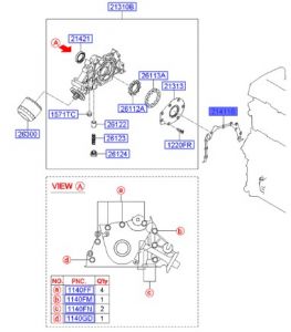 وجه مضخة الزيت