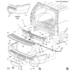 غطاء ديكور سحاب الصدام الخلفي