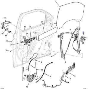 دينمو زجاج الباب الأمامي يسار