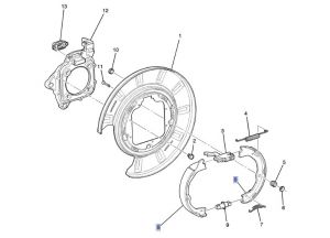 طقم قماشات فرامل خلفية