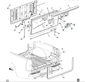 مقبض الباب الخلفي الخارجي