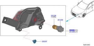 شمعة اشارة أمامية يمين
