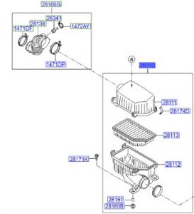 فلتر هواء مع الغطاء