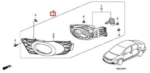 كشاف ضباب أمامي يسار (لون أسود)