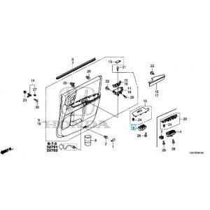 مفتاح التحكم بنافذة الراكب