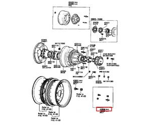 مسمار جنط خلفي يسار