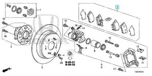 فحمات فرامل خلفية
