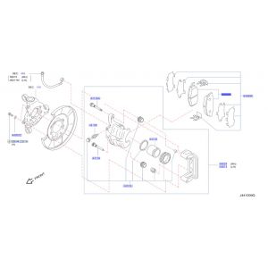 فحمات فرامل خلفية