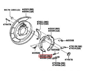 قماشات فرامل خلفية وسط أو يمين