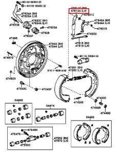 ذراع قماش خلفي يسار