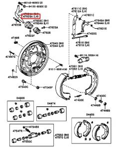 صاجة ميزانية الفرامل الخلفية يسار