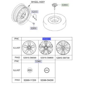 جنط المنيوم (مقاس 17)
