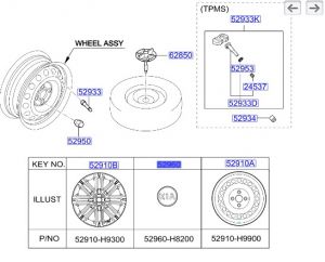 غطاء جنط (مقاس 15)