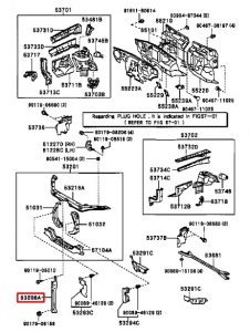 دعامة قفل تأمين الكبوت