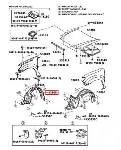 بطانة رفرف أمامي يمين