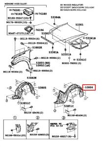 بطانة رفرف أمامي يسار