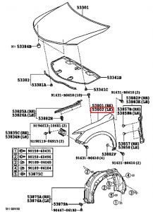 رفرف أمامي يسار