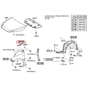 غطاء فوق الرفرف
