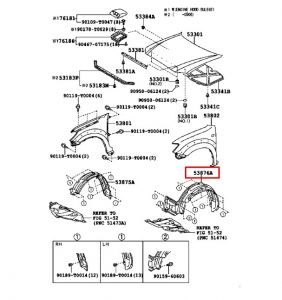 بطانة رفرف أمامي يسار