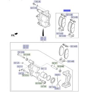 طقم قماشات فرامل خلفية
