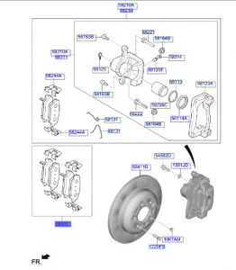 فحمات فرامل خلفية