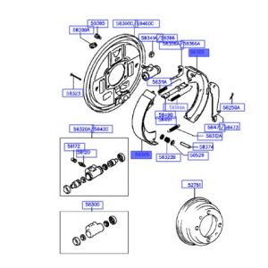 طقم قماشات فرامل خلفية