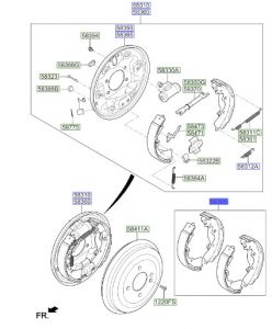 فحمات فرامل خلفية